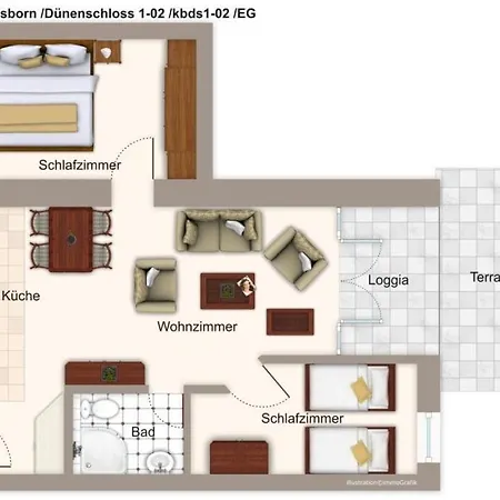 Apartment Duenenschloss Duenenschloss 1-02 *