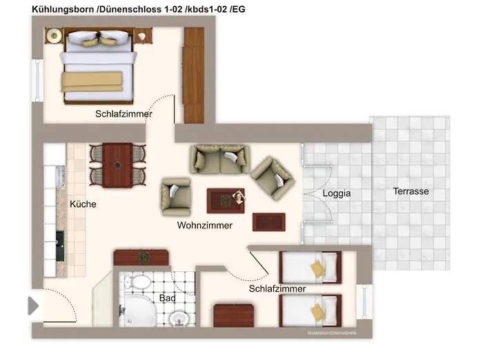 Apartamento Dünenschloss Dünenschloss 1-02 *
